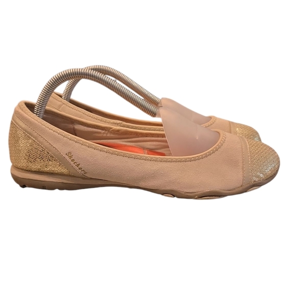 SKECHERS ACTIVE JUBILEE LEATHER BALLET FLATS. SIZE 10 - Picture 2 of 12